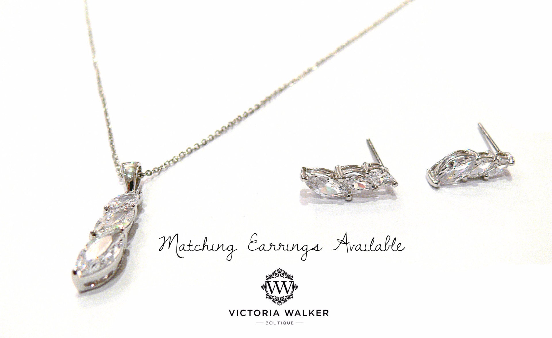 Triple Marquise Drop Necklace