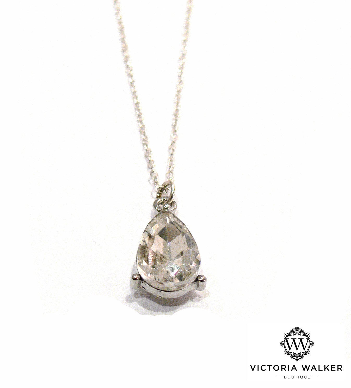 Crystal Teardrop Necklace