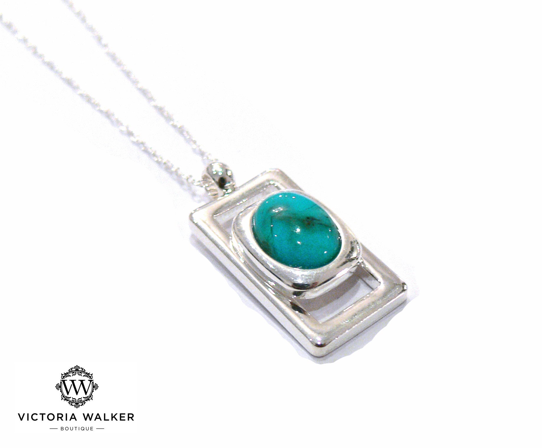 Turquoise Square Pendant