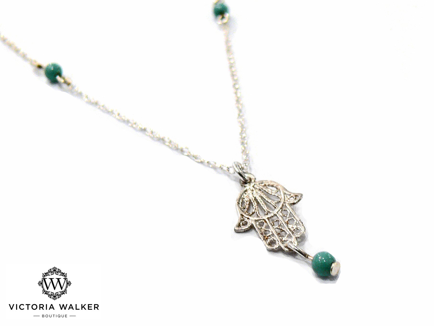 Turquoise Hamsa Necklace