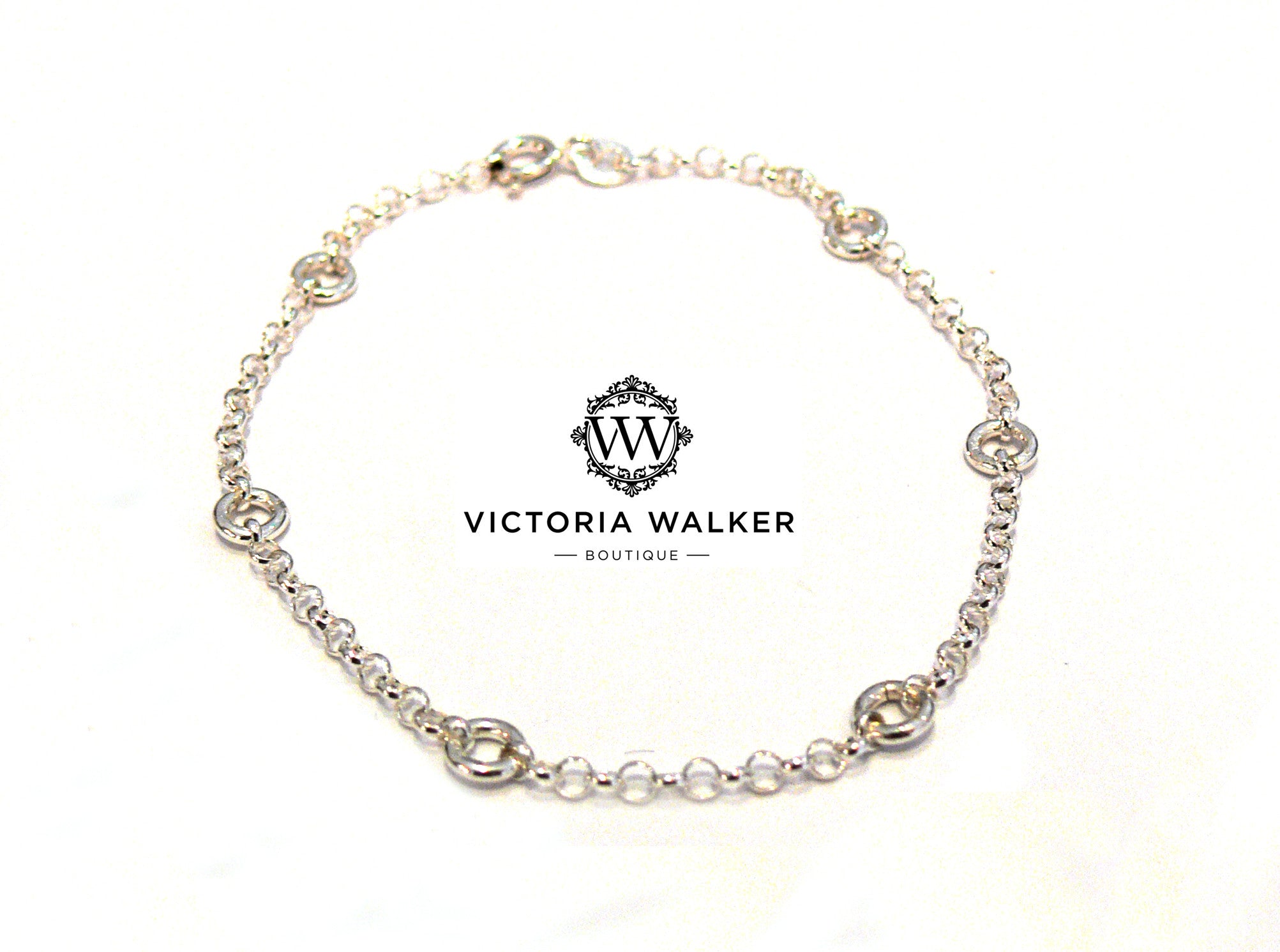 Silver belcher chain bracelet