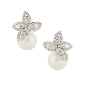 Crystal Allure pearl studs