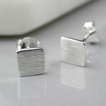Brushed Square Studs