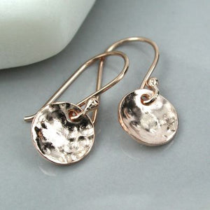 Hammered Disc Earrings