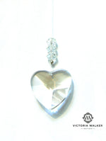 Glass heart window crystal
