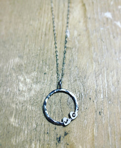 Hoops and hearts pendant