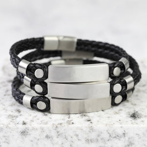 Men’s brushed bar bracelet