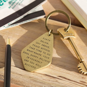Brass keyring- believe in yourself