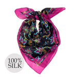Purple mix silk scarf