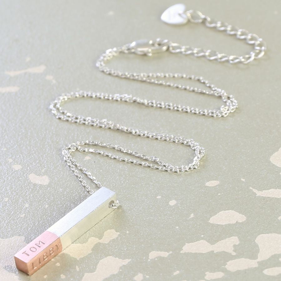 Message Bar Necklace – Victoria Walker Boutique - Main Image
