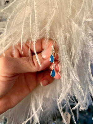 Ashes teardrop earrings