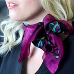 Purple mix silk scarf