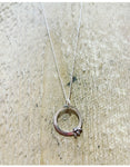 Just bee silver hoop necklace