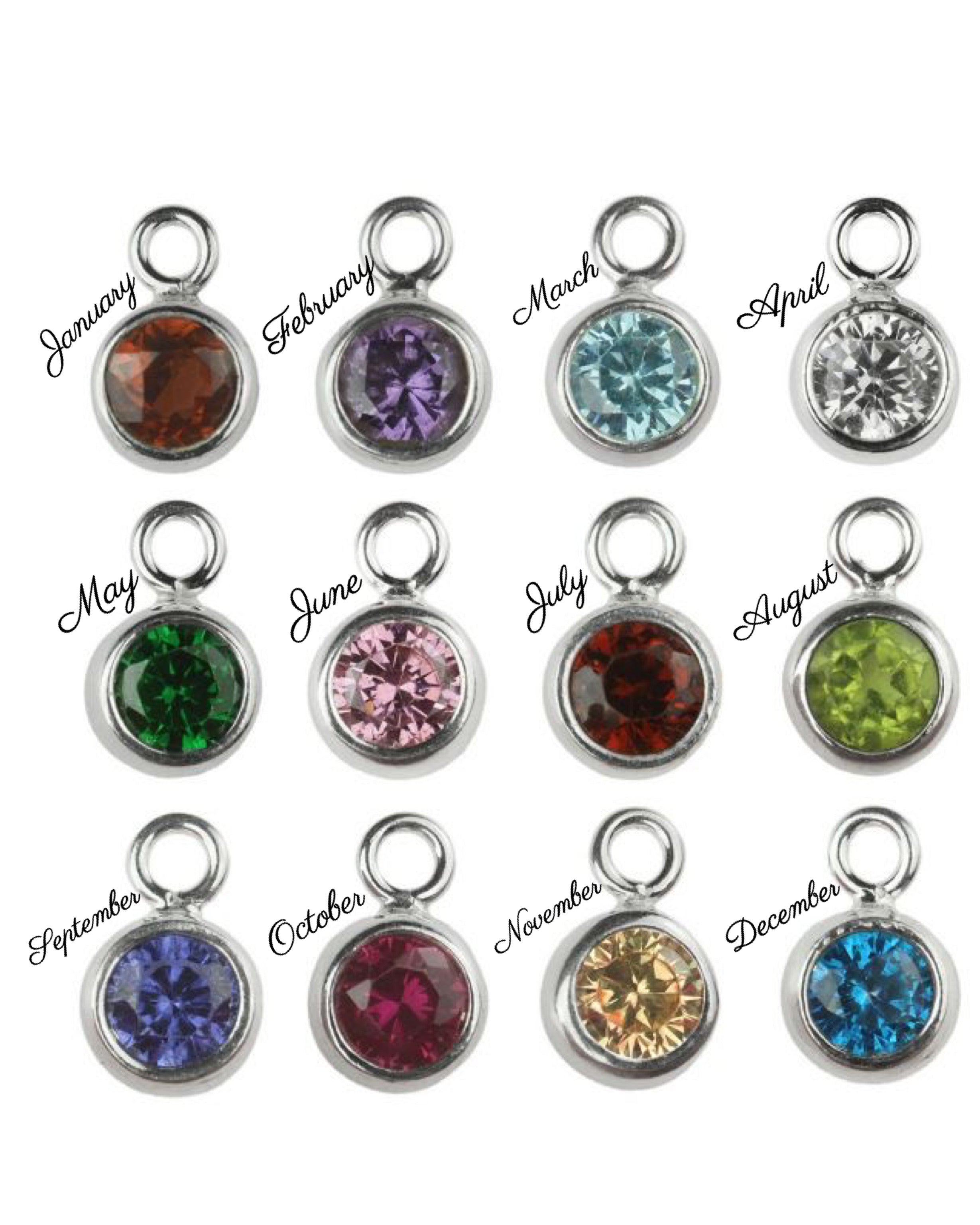 Birthstone charm bracelet