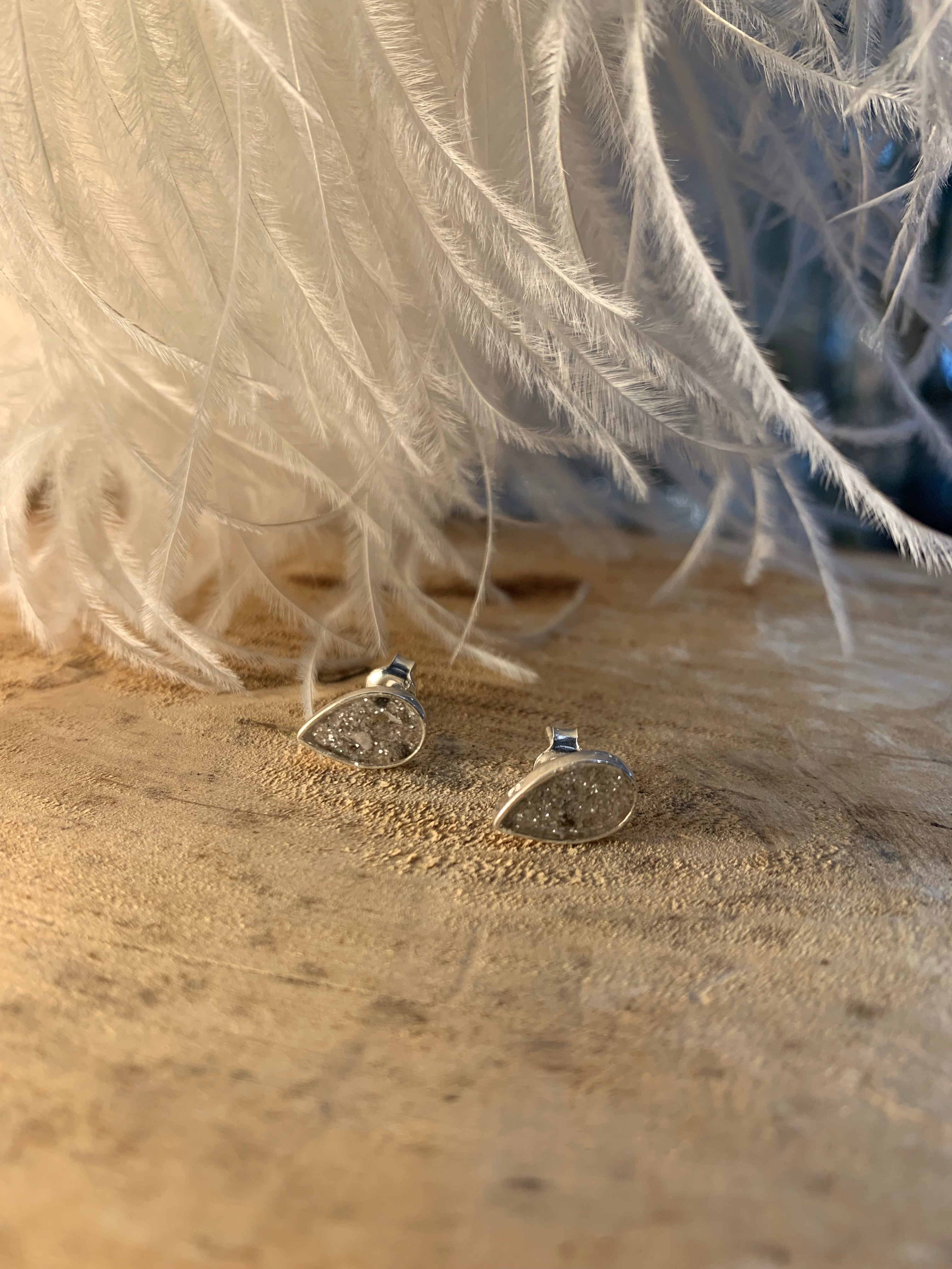 Ashes teardrop studs