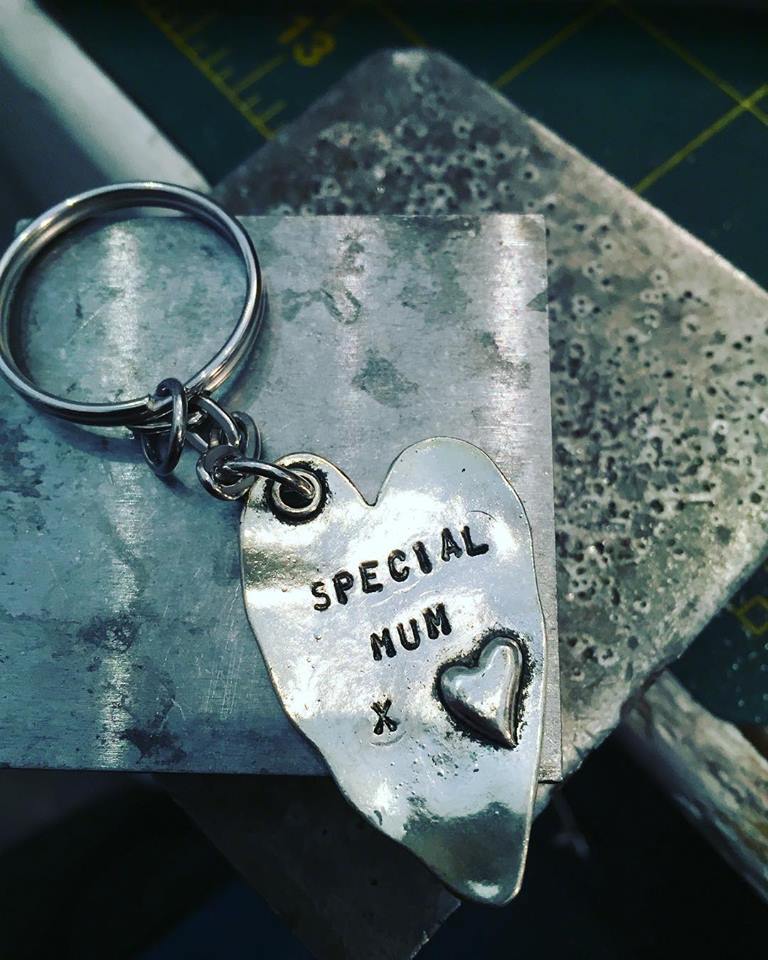 Personalised Heart keyring