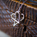 Engraved Double Heart Necklace