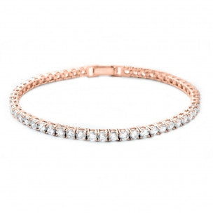 Rose gold Crystal tennis bracelet