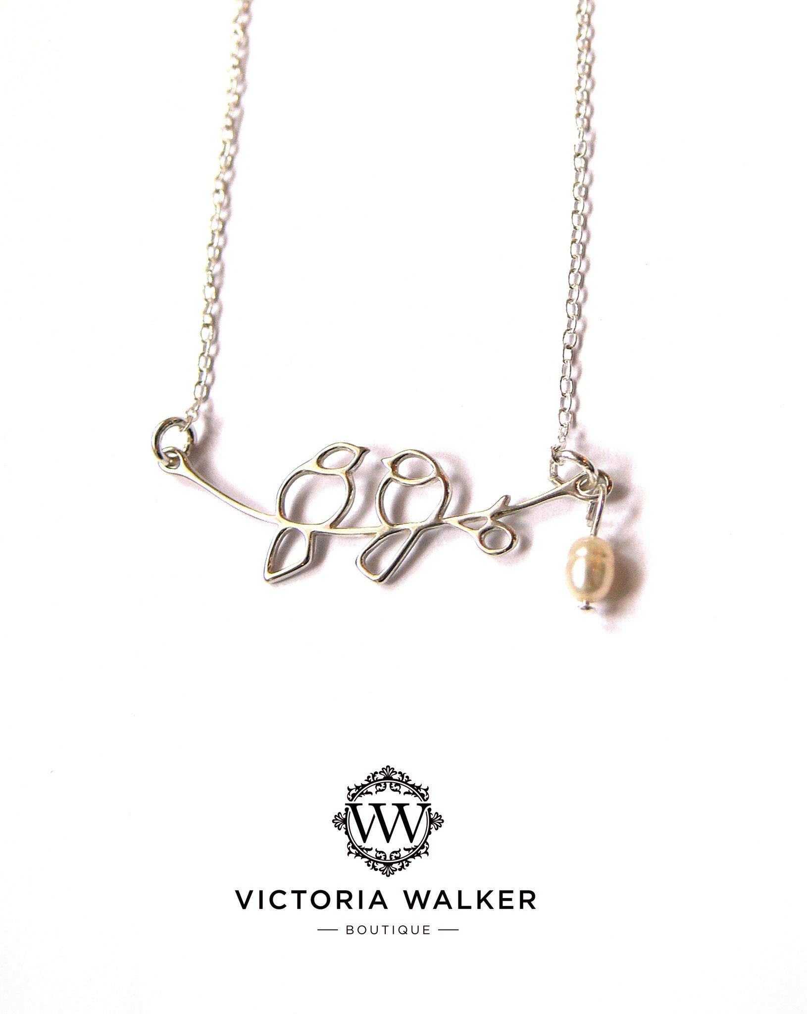 Love Bird Freshwater Pearl Necklace