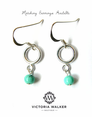 Turquoise Loop Drop Pendant